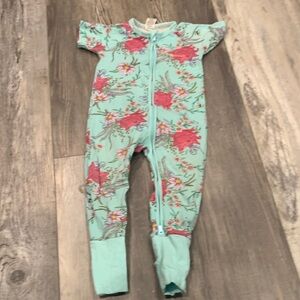 Bonds Floral Kids One Piece - Mint Green and Red